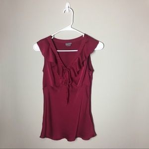 5 / $20 Ann Taylor Maroon Sleeveless Blouse Top